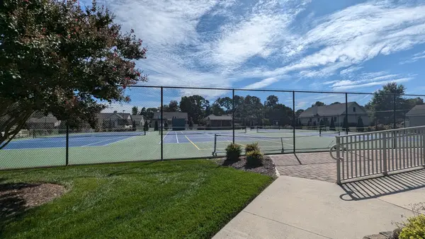 Pickleball Court Behind Fence Pickleball Court Behind Fence